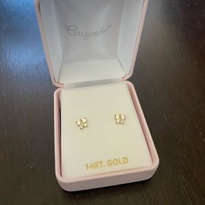 14K Gold Butterfly Earrings